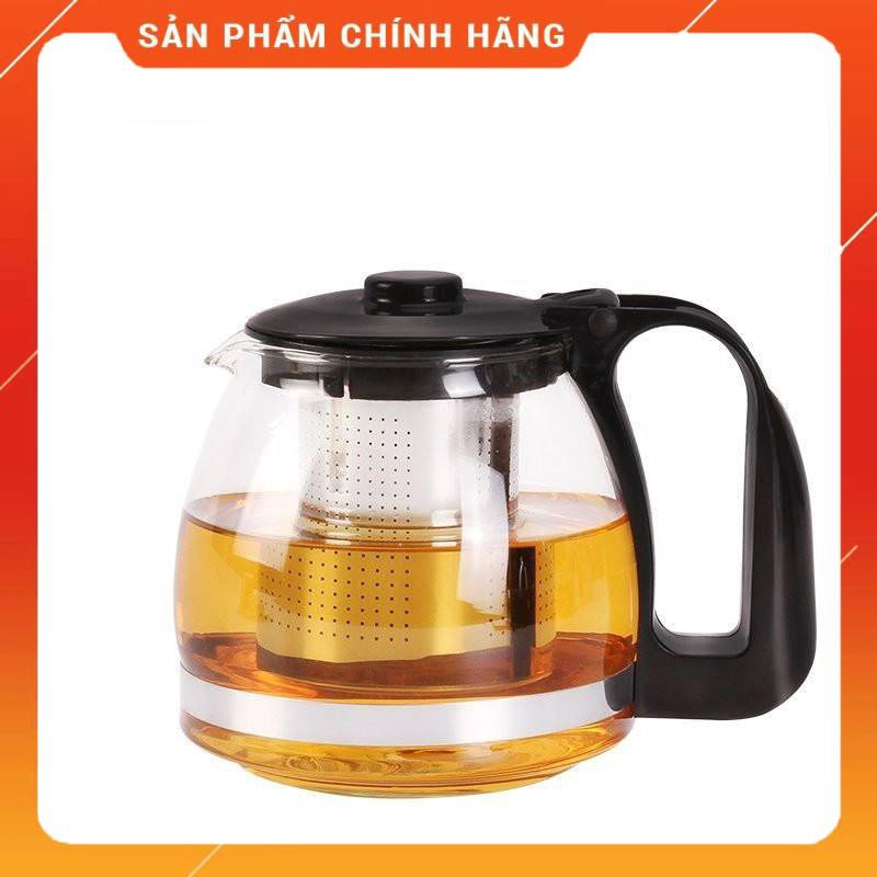 CHÍNH HÃNG -  Ấm pha trà thủy tinh có lõi lọc 700ml,bình pha trà thủy tinh có lưới lọc inox,bình ủ trà cao cấp