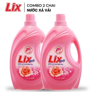 Combo 2 Chai Nước Xả Vải LIX Hương Sớm Mai/ Hương Hoa Hồng 3.6L - Lưu Hương Trên Từng Sợi Vải Lixco Việt Nam