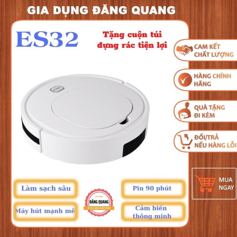 Robot Hút Bụi Thông Minh Thế Hệ Mới ES32 - Siêu Mạnh Mẽ Tích Hợp Cảm Ứng Chạm, Kiêm Lau Nhà Cao Cấp