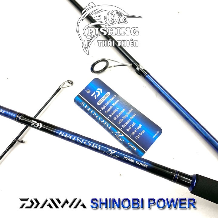 Cần Câu Cá Daiwa Shinobi Power Cần 2 Khúc Máy Đứng 2m1, 2m4, 2m7, 3m0