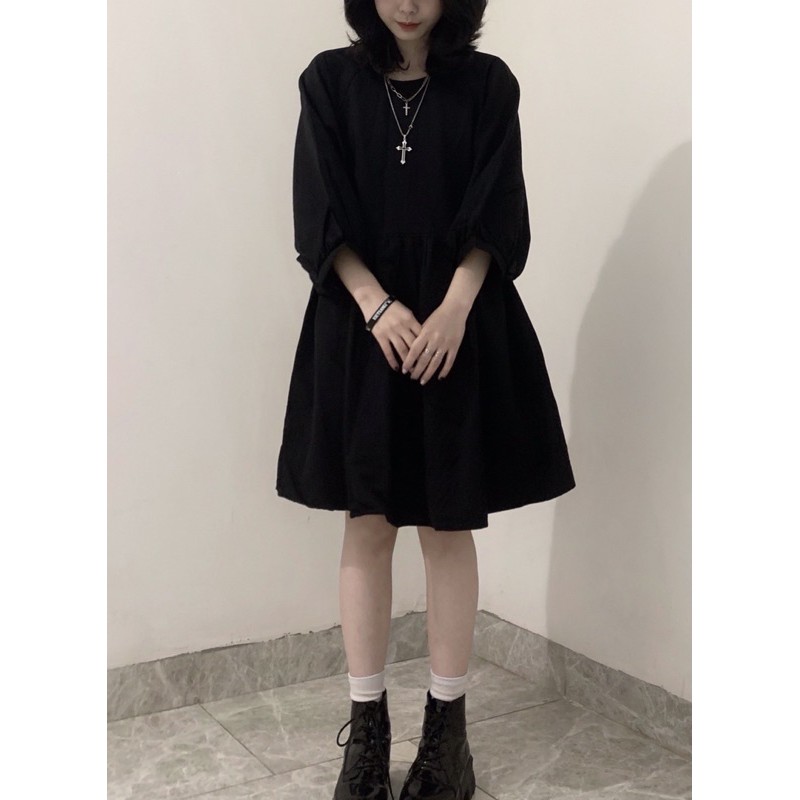 [Mã SKAMA06 giảm 8% tối đa 50K đơn 250K] Đầm babydoll phồng cotton Hàn dày dặn, thoáng mát | BigBuy360 - bigbuy360.vn