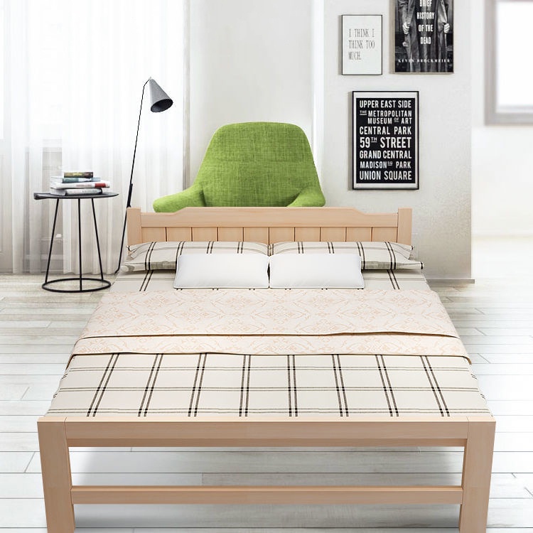 Giường ngủ gỗ thông xếp gọn 120cm- giường gỗ thông xếp gọn, giường xếp thông minh