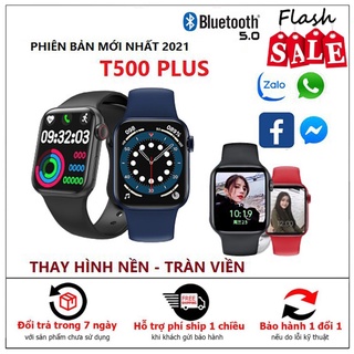 [Miến Phí Giao Hàng]  Đồng Hồ Thông Minh T500+ Pro Nút Tròn Xoay Thay ảnh Nghe gọi kết nối bluetooth 5.0 44mm Pin Trâu