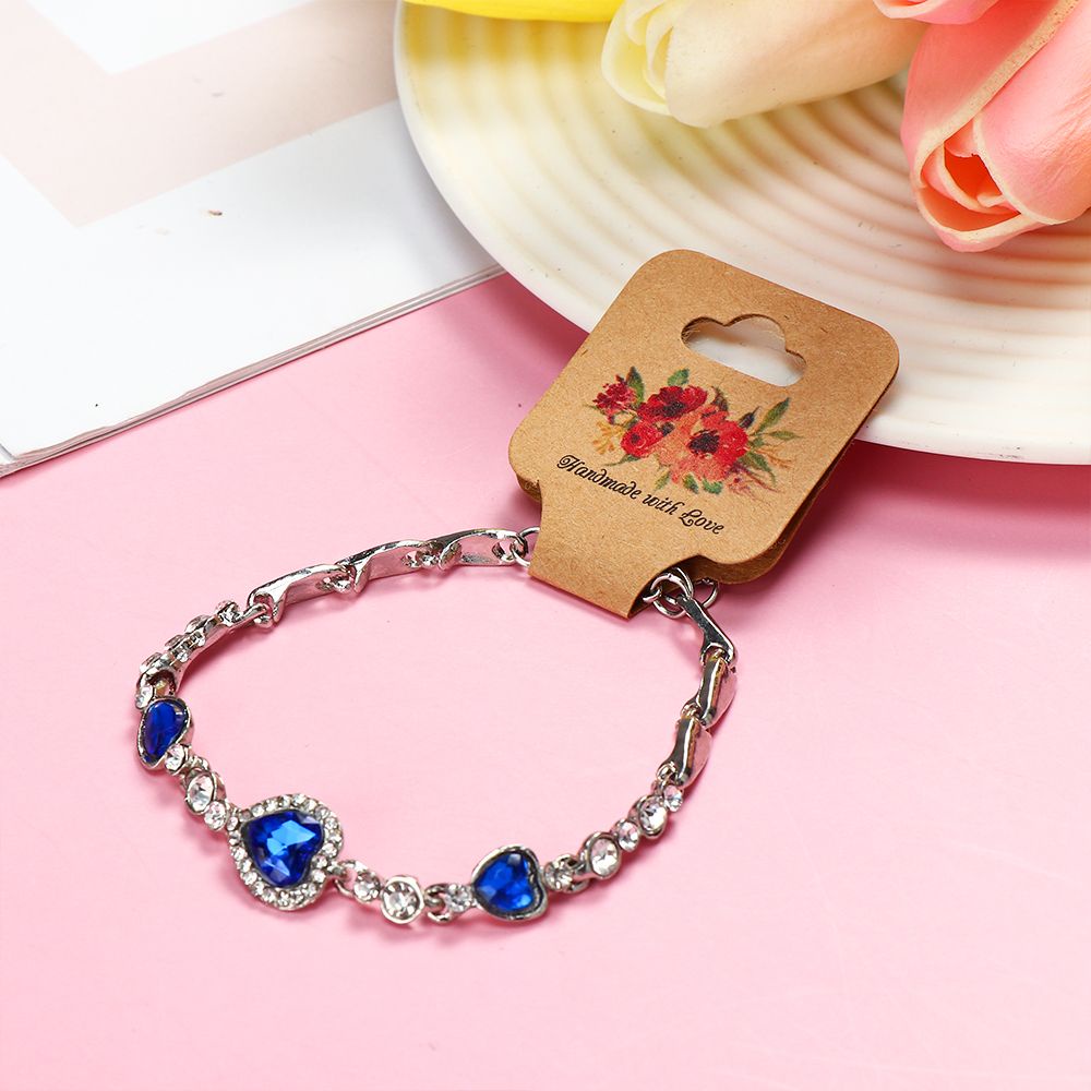 Set 50 thẻ giấy kích thước 9x3.5cm dùng để trưng bày trang sức vòng đeo tay/thẻ/dây buộc tóc thời trang DIY