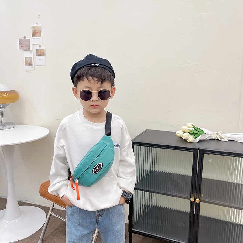 Túi Đeo Chéo Ngực Vải Canvas Cỡ Nhỏ Kiểu Hàn Quốc Dễ Thương Cho Bé