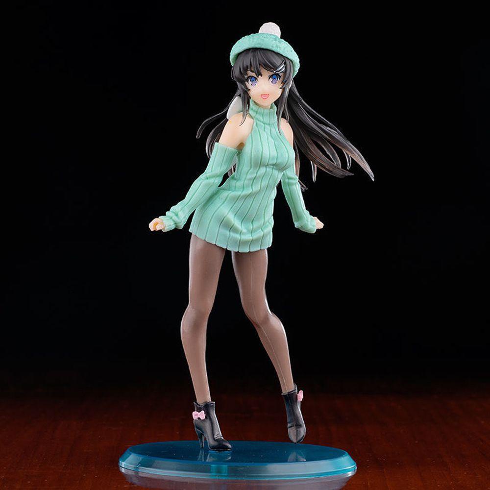 DARNELL Sakurajima Mai Mô Hình Nhân Vật Cô Gái Mặc Đầm Dệt Kim Bằng PVC Nhật Bản