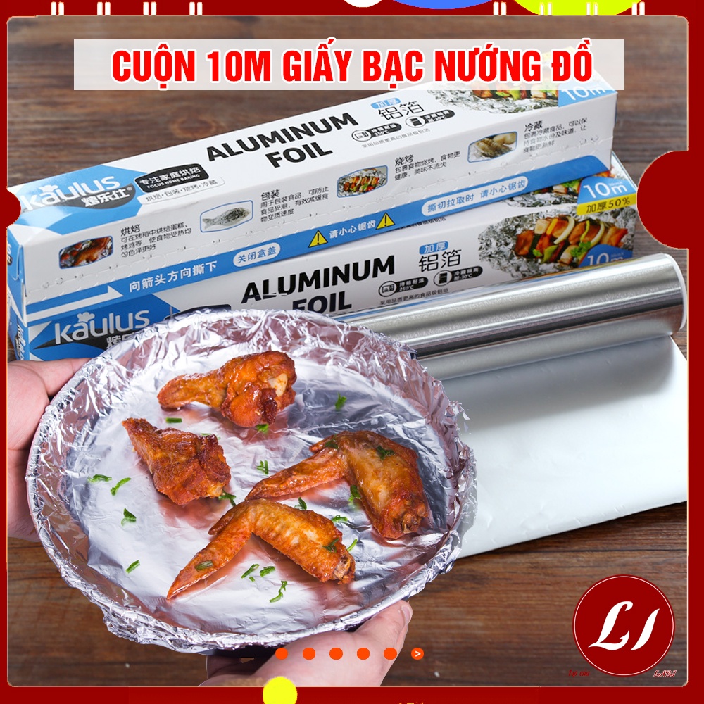 Cuộn 10M giấy bạc nướng thực phẩm an toàn, tiện lợi Kaulus ( rộng 30cm)