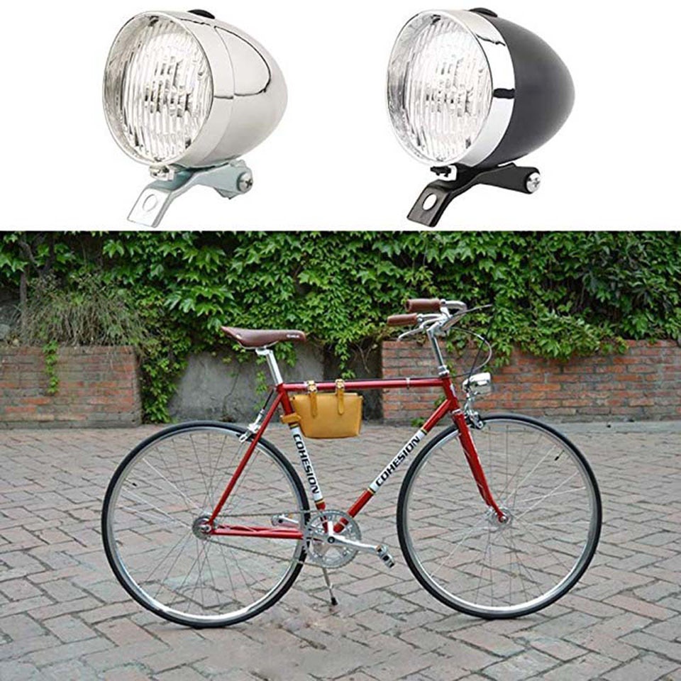 Đèn Pha Trước 3 LED An Toàn Phong Cách Cổ Điển Cho Xe Đạp
