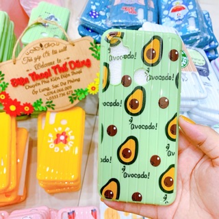 Ốp lưng Realme 5 5i 5s 6i hình trái bơ dẻo dễ thương sọc vali