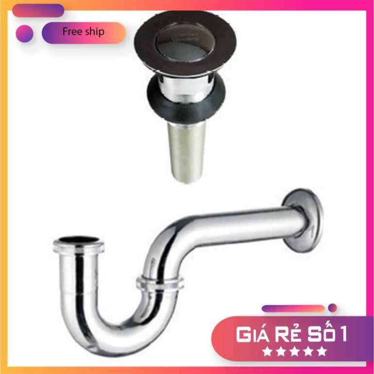 Bộ xả nhấn Lavabo Rửa Mặt American Standard FFAS7979 , co xả chữ P FFAS3939