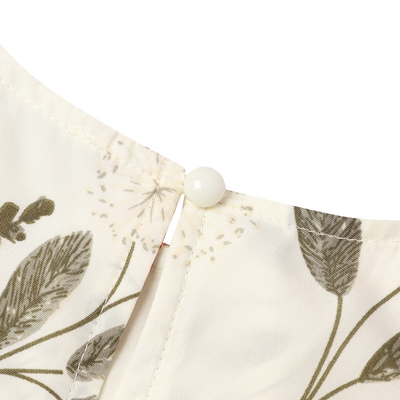 Zanzea Đầm Maxi Tay Phồng In Họa Tiết Hoa Phong Cách Cổ Điển Thời Trang Cho Nữ