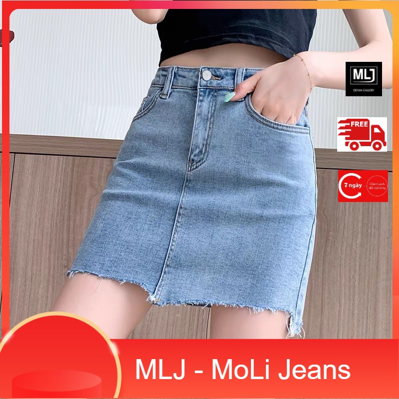 QUẦN VÁY jean BigSize Co dãn mạnh, lưng cao rách lai kiểu