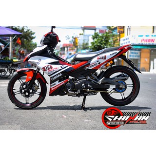 Tem Trùm Exciter 150 Trắng Đỏ Đen