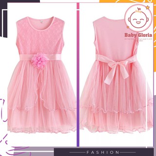 [CAO CẤP] đầm công chúa- đầm lưới bông ribbon- cho bé 3-10 tuổi