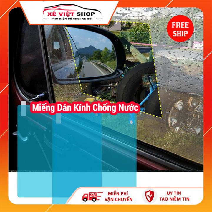 Miếng Dán Kính OTO FREESHIP Chống Bám Nước Gương, Kính Xe Hơi Hàng Xịn [Full Phụ Kiện]