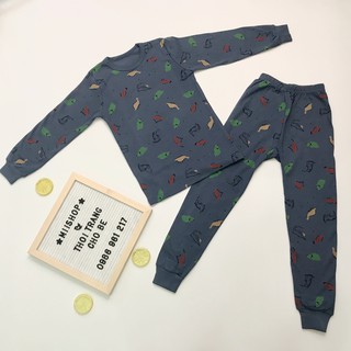 [Free Ship - Size 120] Đồ bộ cotton dài tay cho bé