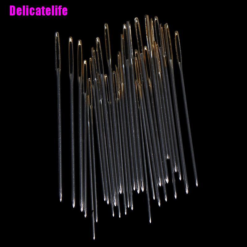 Bộ 30 kim thêu tay hình đôi mắt màu vàng kèm chỉ