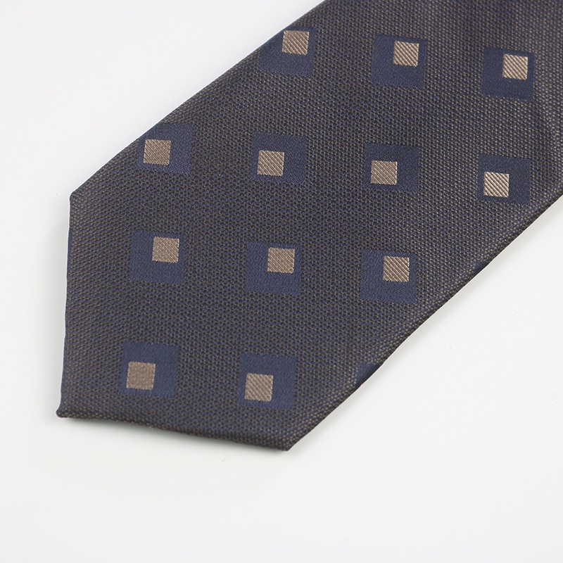 Cà Vạt Họa Tiết Màu Nâu 1200-Needle Jacquard Có Khóa Kéo Chuyên Dụng Làm Đạo Cụ Chụp Ảnh Cho Nam