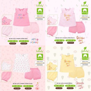 Bộ cộc tay bé gái chữ A lullaby
