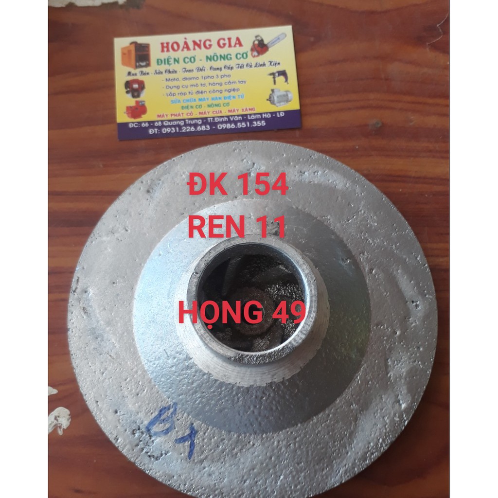 CÁNH QUẠT BƠM NƯỚC - CÁNH QUẠT MÁY BƠM  ĐỘNG CƠ XĂNG - CÁNH QUẠT BƠM NỔI 154MM