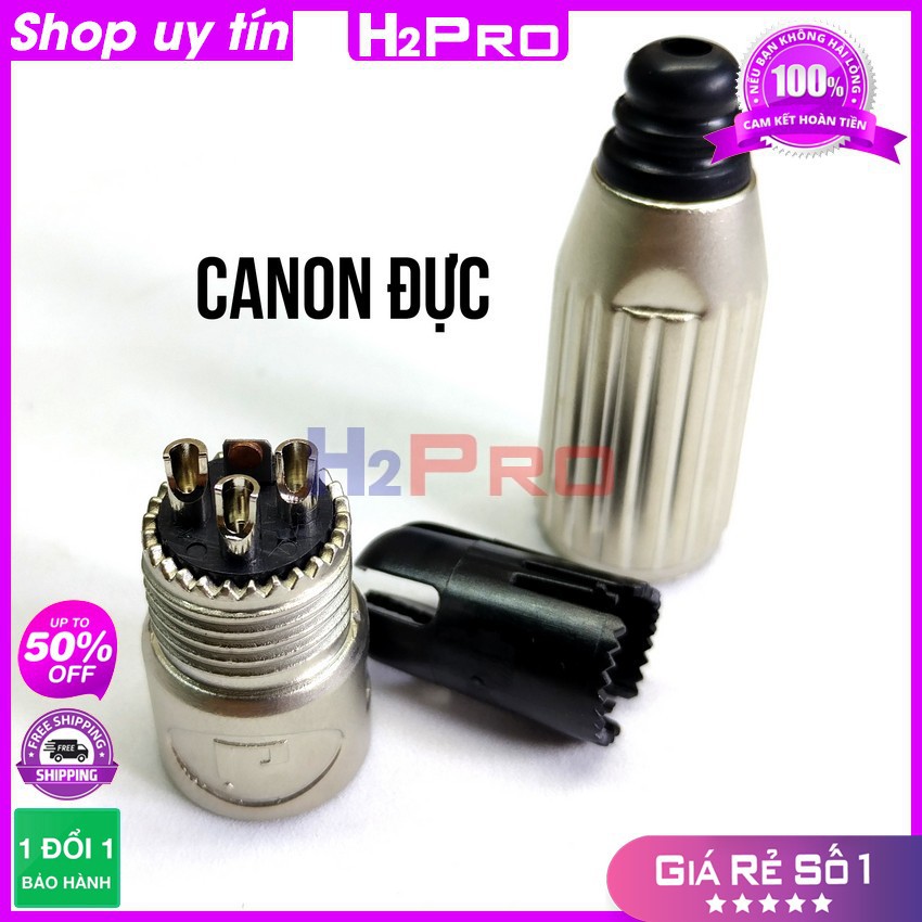 Đầu rắc canon đực-cái H2Pro cao cấp, giắc canon đực-cái hợp kim-truyền tín hiệu tốt (1 chiếc)