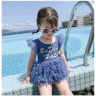 [Mẫu hot siêu đẹp] Bikini thiên nga đồ bơi liền thân công chúa đi biển cực xinh cho bé gái