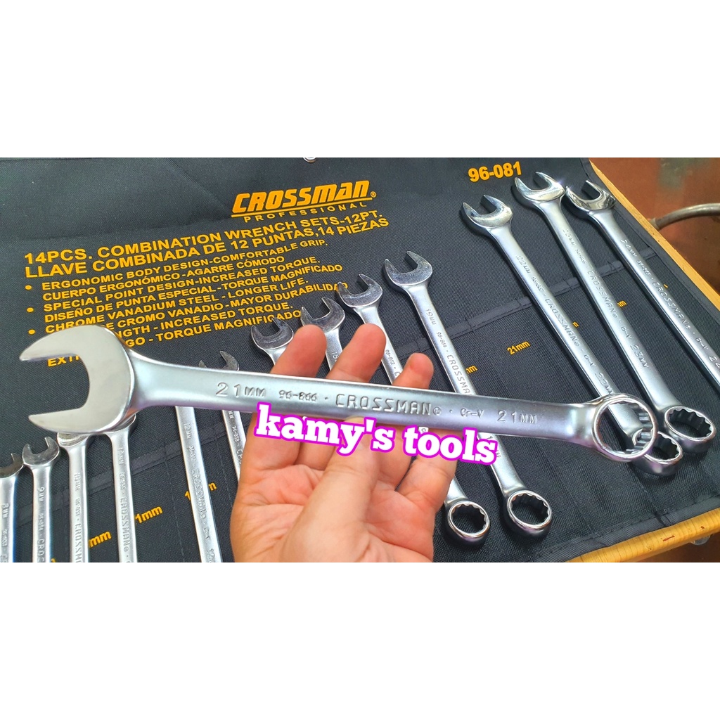 Bộ cờ lê vòng miệng 8-24mm Crossman hệ mét 14 cây model 96-081