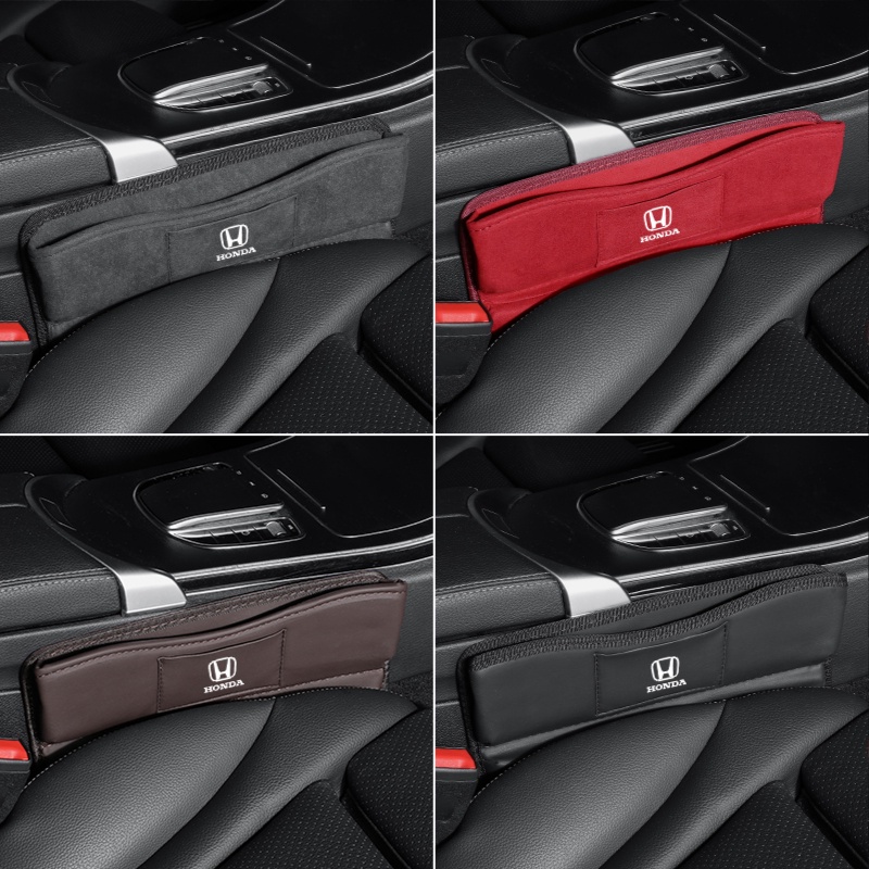 Honda Túi Đựng Đồ Đa Năng Bằng Da Lộn Gắn Khe Ghế Ngồi Xe Hơi