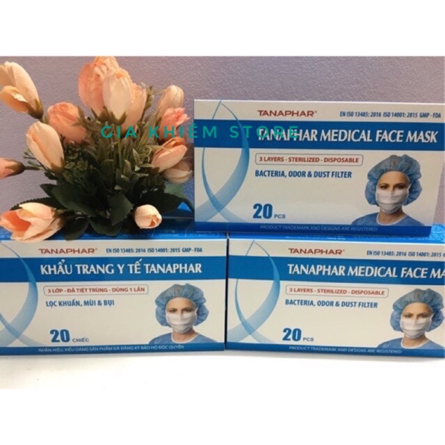 Khẩu trang Tân Á hộp 20 chiếc ( màu trắng)
