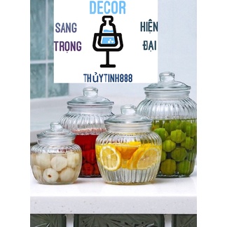 Bình Thuỷ Tinh 3000ml, 1500ml, 800ml Đựng Hạt Khô, Gia Vị , Ngâm Đồ