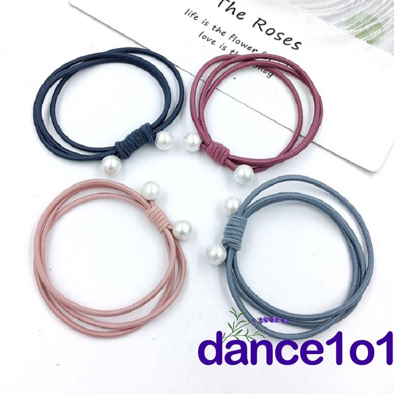 Dây buộc tóc bằng nylon co giãn siêu mềm mại màu trơn sành điệu dành cho nữ