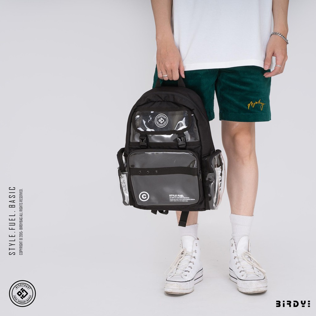 Balo nam đi học thời trang màu đen, xám camo nam nữ Local Brand BIRDYBAG - STYLE FUEL Backpack Unisex