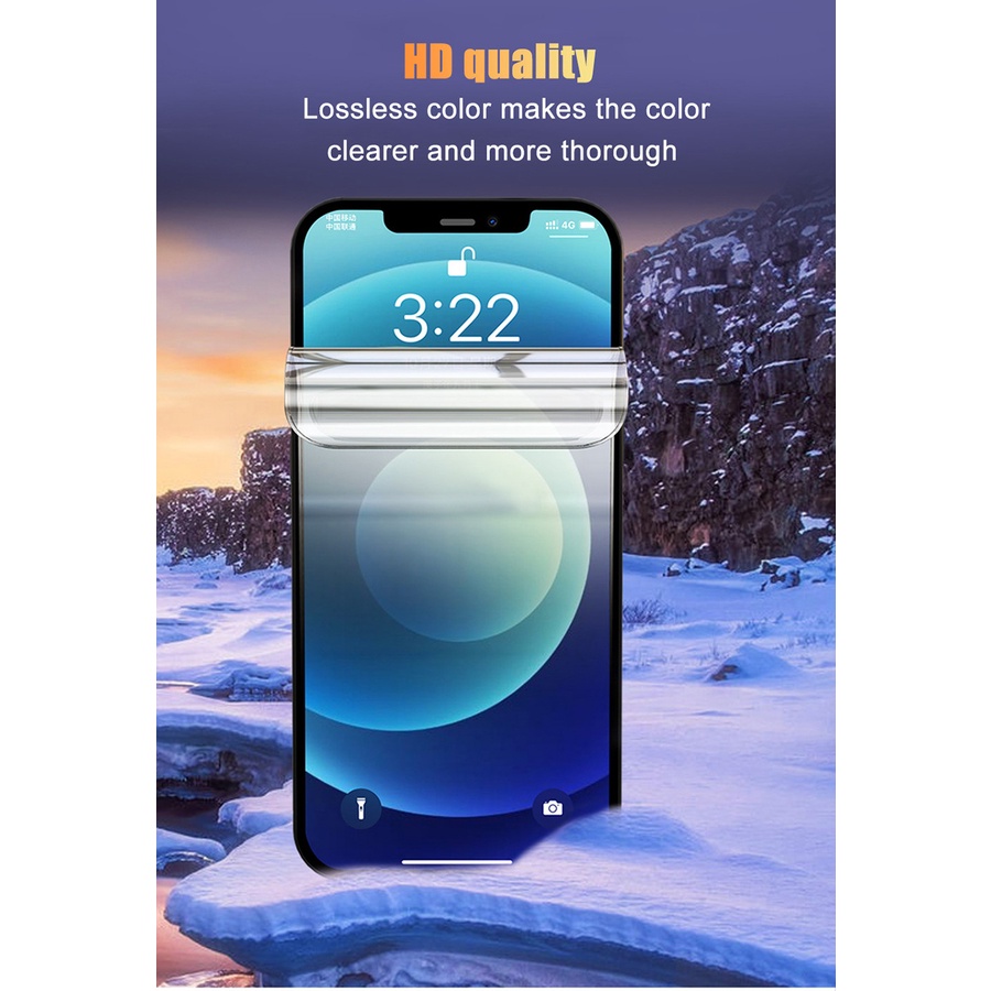Kính Cường Lực Hydrogel Bảo Vệ Toàn Màn Hình Cho iPhone 15 14 13 12 mini 11 Pro Max X XR XS Max SE 2020 8 7 6 6s Plus