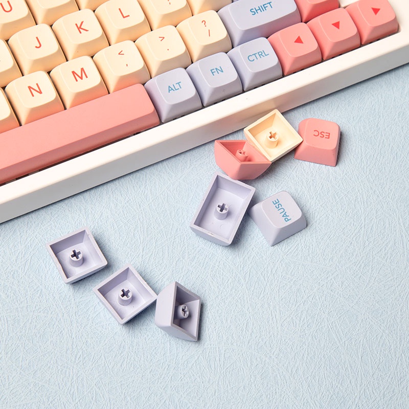 132keys Marshmallow keycaps XDA  profile Dye-Sublimation PBT keycap