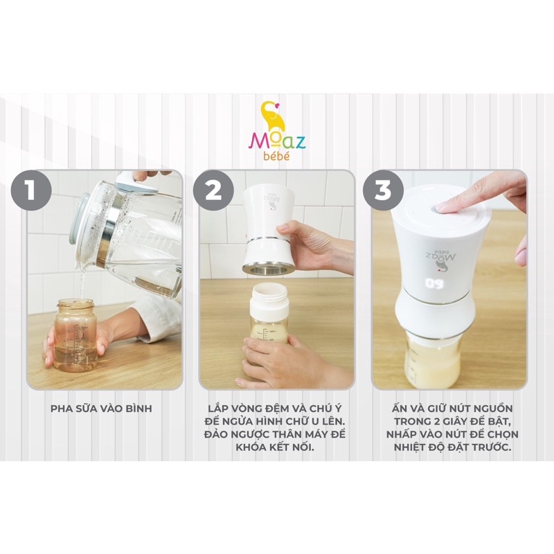 _ Máy hâm Sữa di động ko dây Moaz bebe- Mb041- Tuyển sỉ