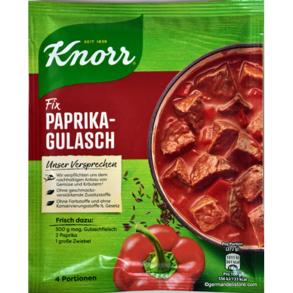 Gia vị sốt tiêu, bò hầm và nấm kiểu Đức Knorr - hàng nội địa Đức