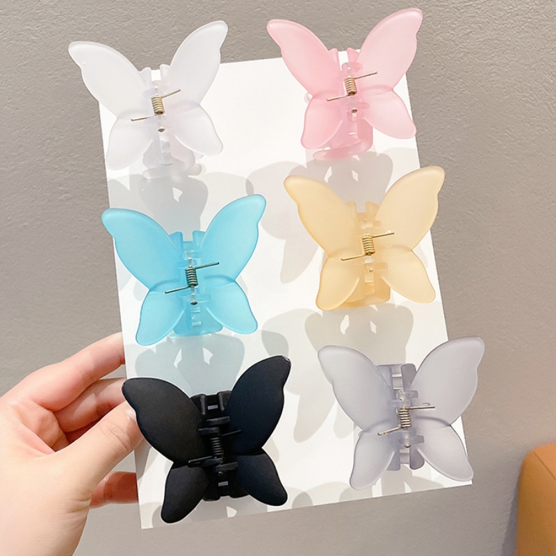 Kẹp Tóc Hình Bướm Màu Đục Phong Cách Pháp Thời Trang Cho Nữ
