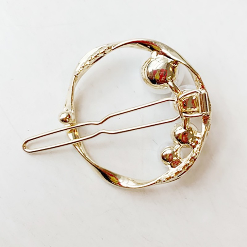 Kẹp tóc đính hạt giả ngọc trai phong cách Hàn Quốc