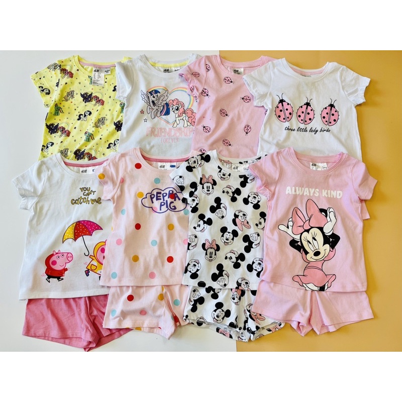 Bộ cotton Hm nhiều hình cho bé gái hàng dư xịn