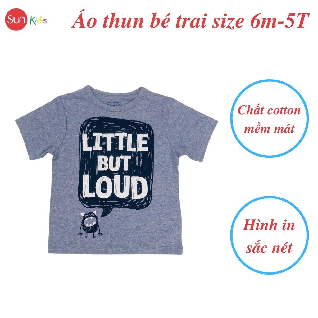 Áo thun bé trai xuất xịn, áo phông cho bé trai, chất cotton, size 6m-5 tuổi - SUNKIDS