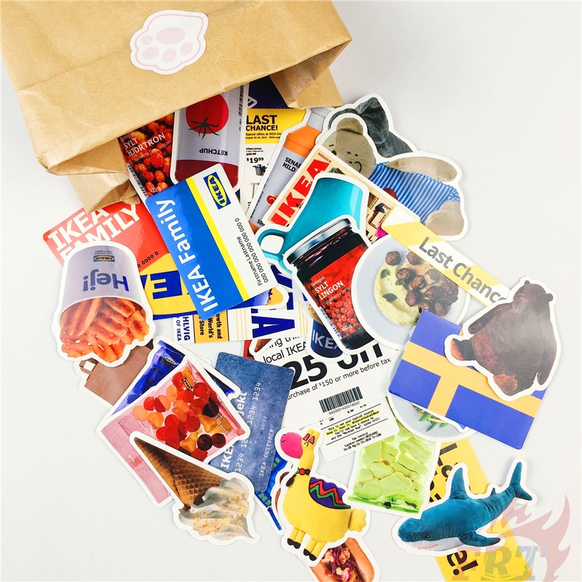 90Pcs/Set ❉ IKEA Series B Stickers ❉ Cow Butter Cookie Milk DIY Waterproof Fashion Decals Doodle Stickers