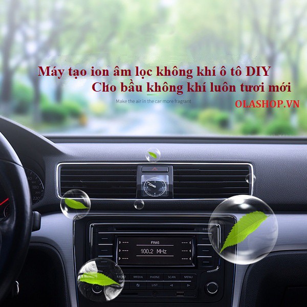 Máy lọc không khí ion âm ô tô DIY