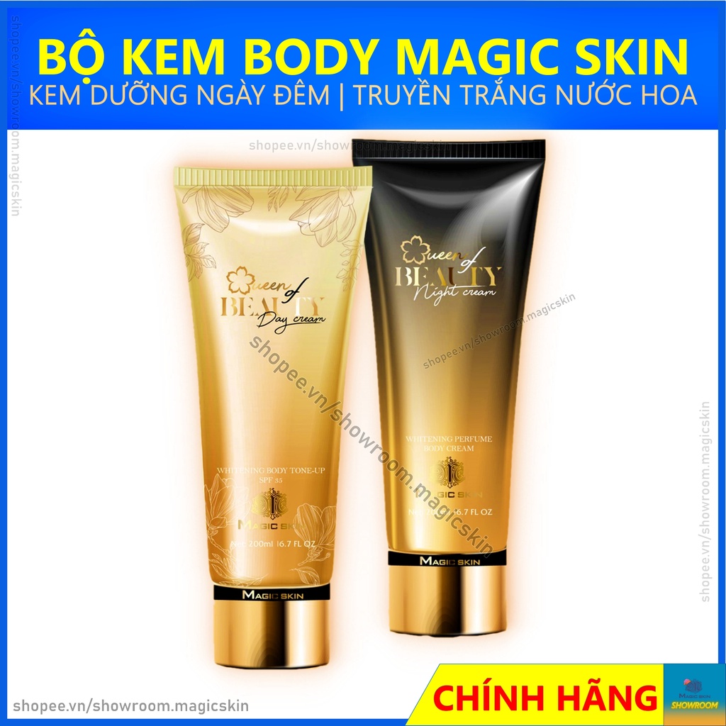 Bộ kem dưỡng Body truyền trắng nước hoa Magic Skin cao cấp | Kem dưỡng ngày & Kem dưỡng đêm