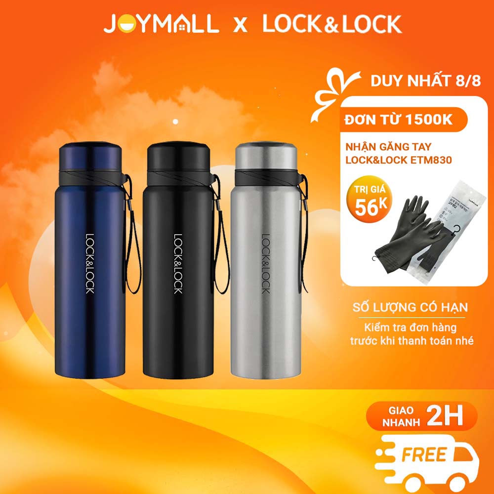 Bình giữ nhiệt Lock&Lock 800ml LHC6180 Vacuum Bottle - Hàng chính hãng có khay lọc - JoyMall