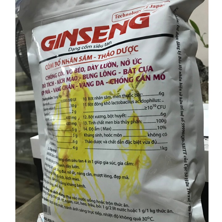 GINSENG  Thuốc cốm gà đá siêu tan nhân sâm thảo dược