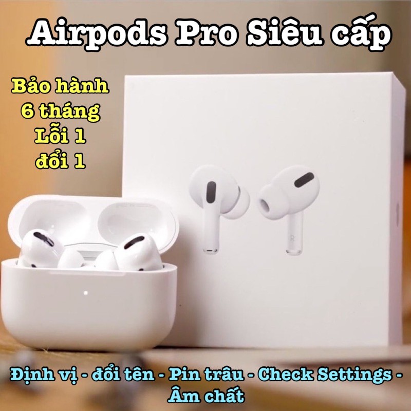 Tai Nghe Bluetooth SIÊU HOT 2021 Bản PRO - Đổi Tên, Định Vị, Cảm Ứng, Chống Ồn