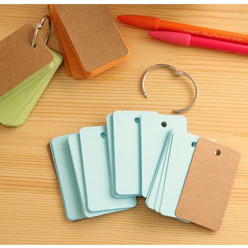 Set 50 Thẻ Giấy Kraft Rỗng Dùng Để Đựng Thẻ Nhớ Thiết Kế Nhỏ Gọn Phong Cách Vintage