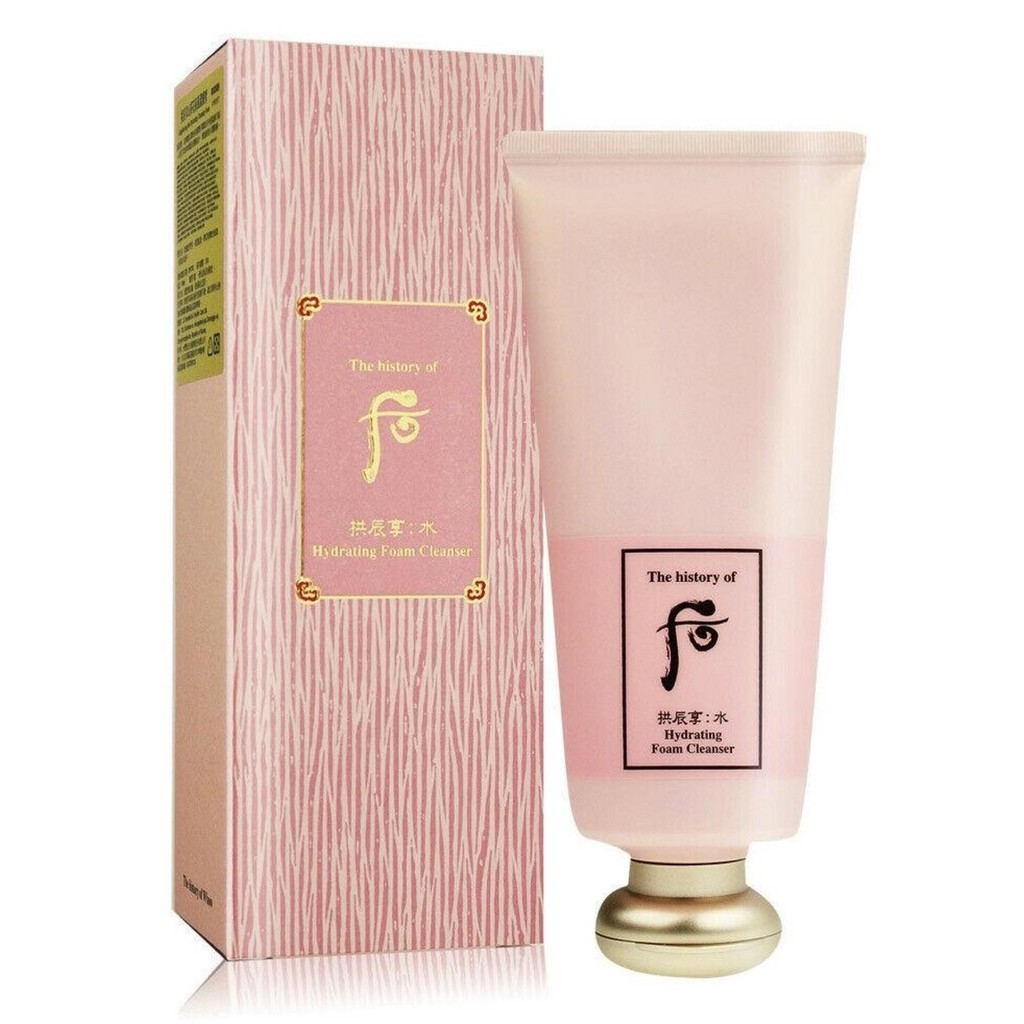 Sữa rửa mặt dưỡng ẩm sáng hồng da Whoo Gongjinhyang Soo Hydrating Foam Cleanser 180ml/ Mỹ phẩm OHUI công ty chính hãng