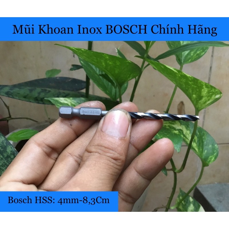 Mũi Khoan Inox BOSCH Impact 4mm-8,3Cm