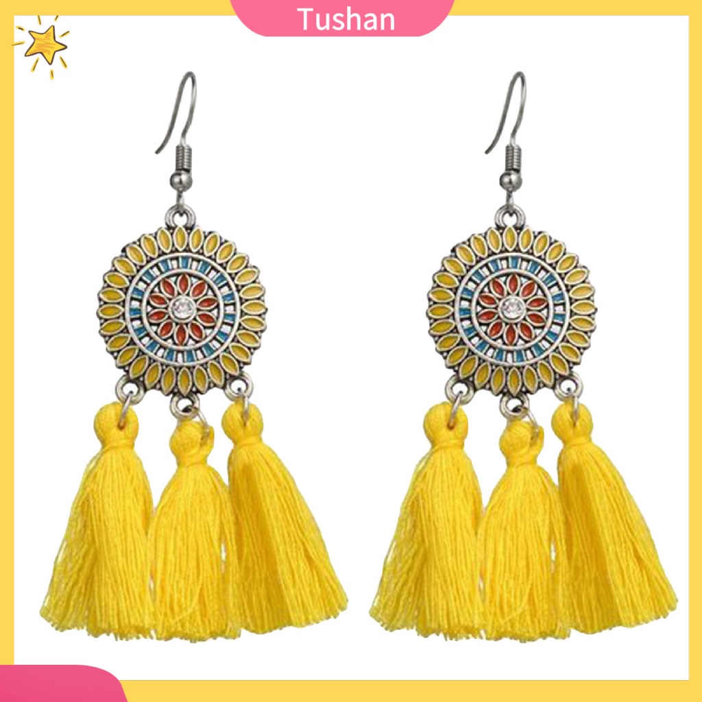 Khuyên tai tua rua phong cách Bohemian cổ điển dành cho nữ